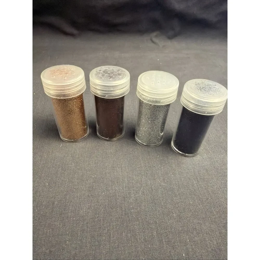 Assorted Craft Glitter 70 Lot, Multicolor, Glass Beads, Jars Bottles & Bags